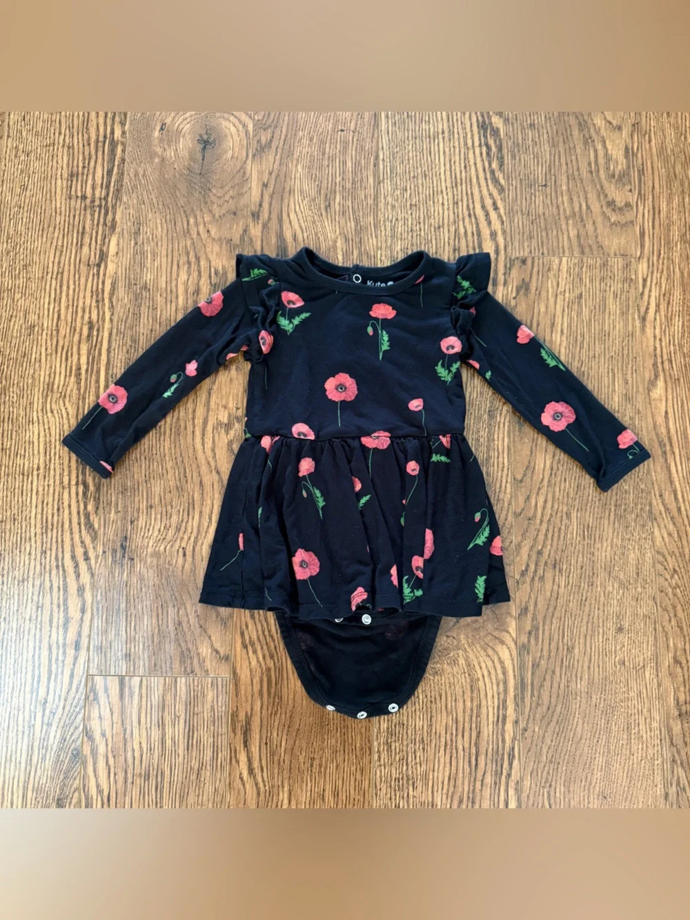 Kyte Baby Twirl Bodysuit in Midnight Poppy 12-18mo